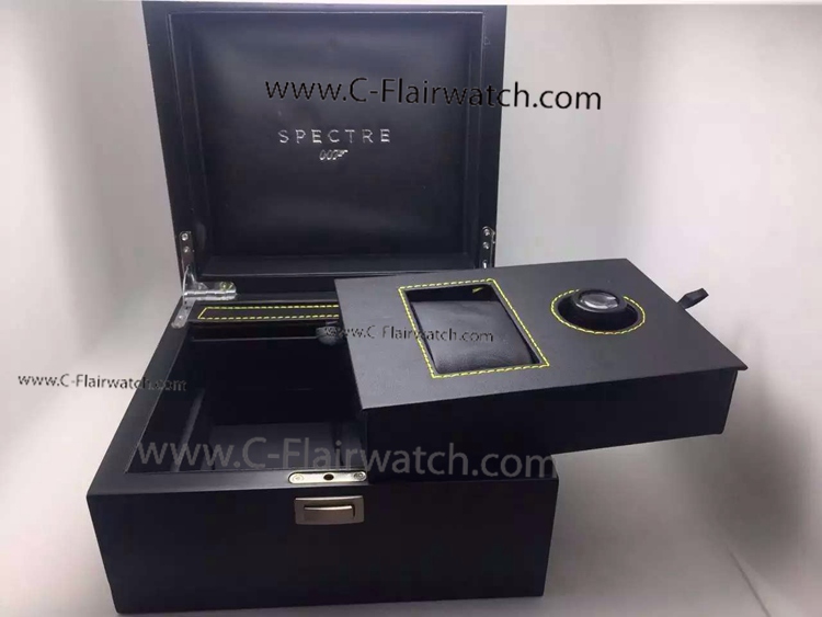 New 2016 Replacement Omega Watch Box Spectre 007 Black Wood